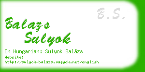 balazs sulyok business card